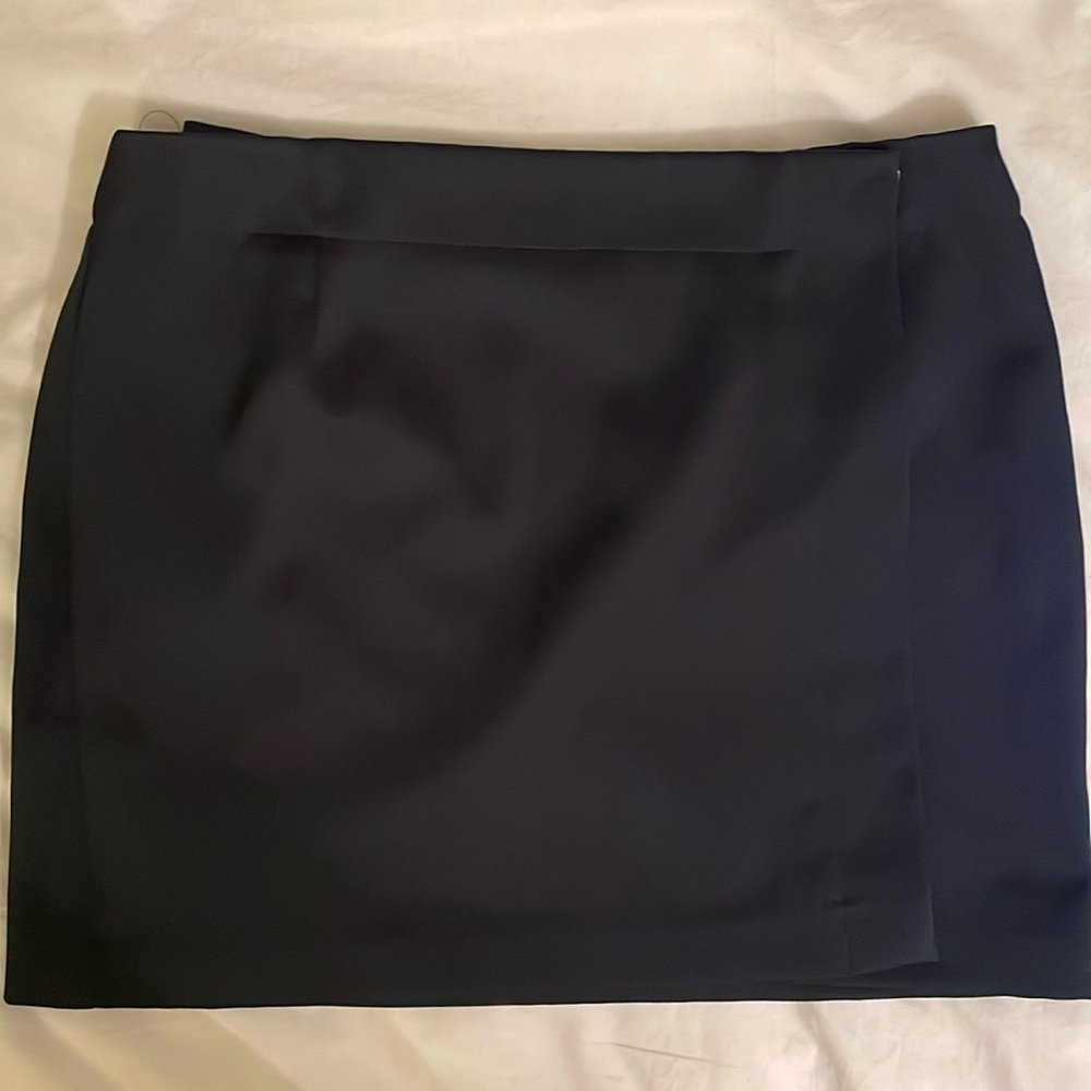 Sisley black wrap mini skirt